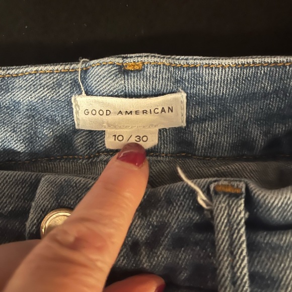 Good American Skinny Jeans w/ Frayed Hems Indigo SZ 10/30 - Picture 2 of 10